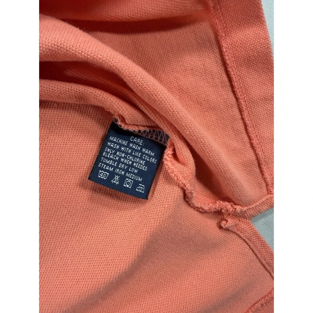 Ralph Lauren Men's L Classic Fit Polo Shirt Orange Short Sleeve Cotton Solid